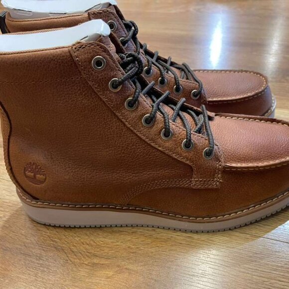 TIMBERLAND MENS REDWOOD EDGE MID LACE CHUKKA BOOT MD BROWN FULL GRAIN A6CUT-EM4 - Picture 5 of 6